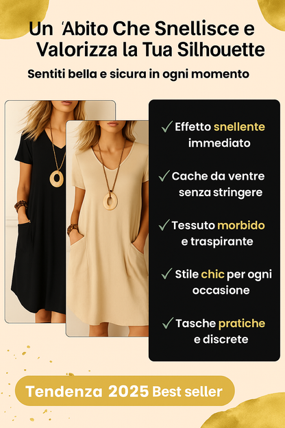 Sophie – Abito Elegante con Copertura Discreta del Ventre